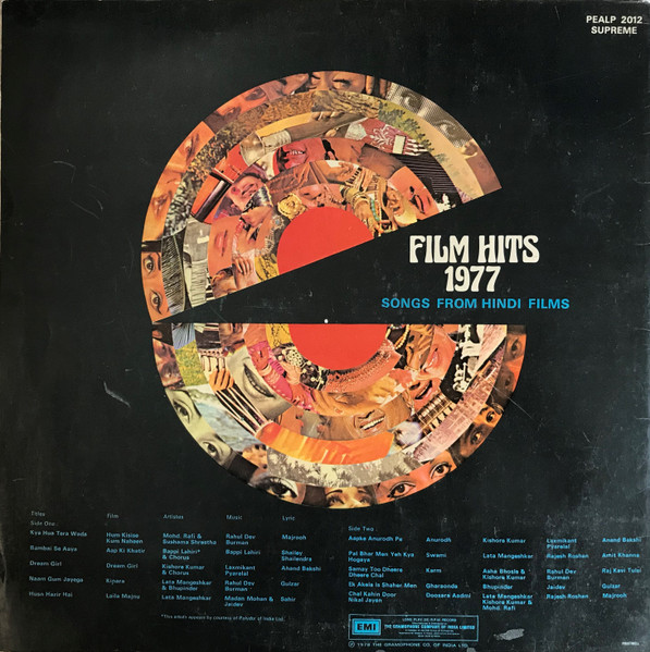 Various - Film Hits 1977 (Songs From Hindi Films) | His Master's Voice (PEALP 2012) - 4 Various - Film Hits 1977 (Songs From Hindi Films) | His Master's Voice (PEALP 2012) - 4