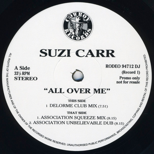Suzi Carr - All Over Me (UK & US Mixes) | Cowboy Records (RODEO 94712 DJ) - 2 Suzi Carr - All Over Me (UK & US Mixes) | Cowboy Records (RODEO 94712 DJ) - 2