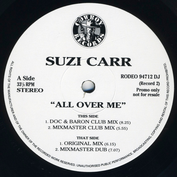 Suzi Carr - All Over Me (UK & US Mixes) | Cowboy Records (RODEO 94712 DJ) - 3 Suzi Carr - All Over Me (UK & US Mixes) | Cowboy Records (RODEO 94712 DJ) - 3