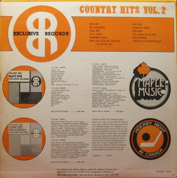 Various - Country Hits Vol. 2 | Exclusive Records (94539) - 2 Various - Country Hits Vol. 2 | Exclusive Records (94539) - 2