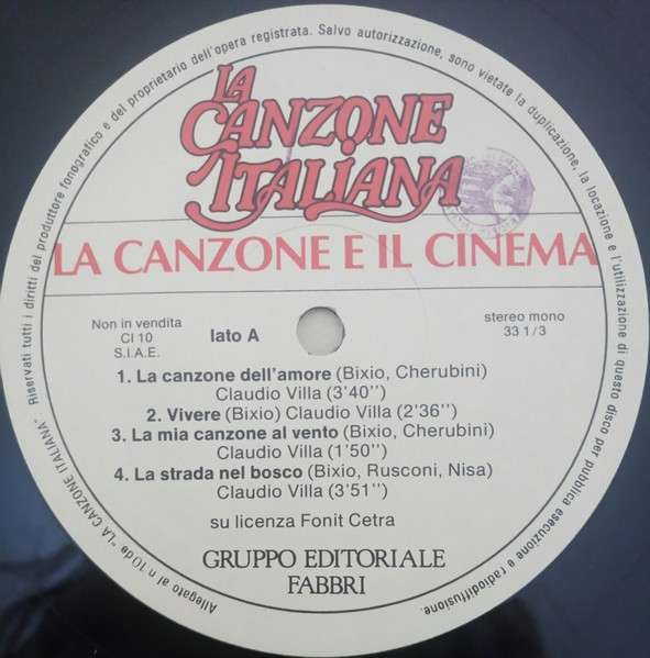 Various - La Canzone E Il Cinema | Gruppo Editoriale Fabbri (362582) - 3 Various - La Canzone E Il Cinema | Gruppo Editoriale Fabbri (362582) - 3