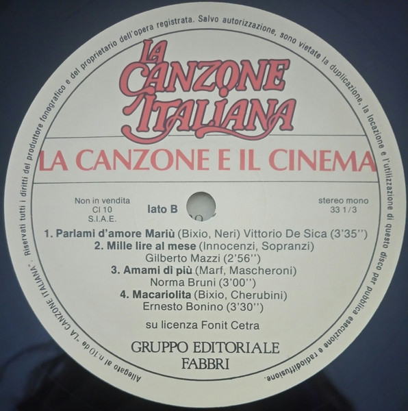Various - La Canzone E Il Cinema | Gruppo Editoriale Fabbri (362582) - 4 Various - La Canzone E Il Cinema | Gruppo Editoriale Fabbri (362582) - 4