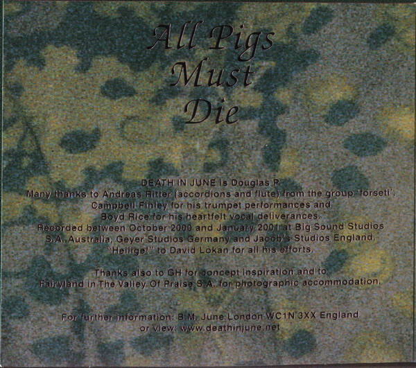 Death In June - All Pigs Must Die | Leprosy Discs (LEPER CD4) - 3