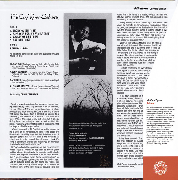 McCoy Tyner - Sahara | Milestone (CR00336) - 2 McCoy Tyner - Sahara | Milestone (CR00336) - 2