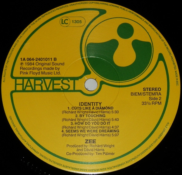 Zee - Identity | Harvest (1A 064 2401011) - 4 Zee - Identity | Harvest (1A 064 2401011) - 4