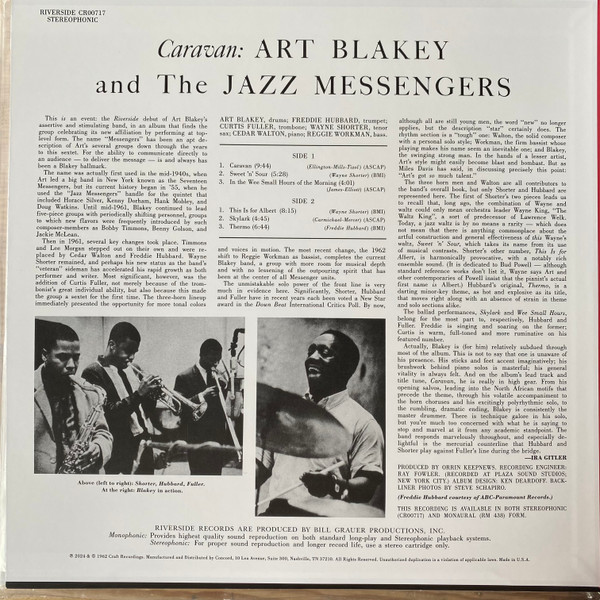Art Blakey & The Jazz Messengers - Caravan | Craft Recordings (CR00717) - 3