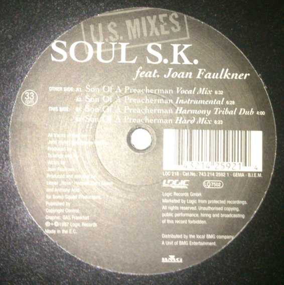 Soul S.K. - Son Of A Preacher Man (US Mixes) | Logic Records (LOC 218) - 2 Soul S.K. - Son Of A Preacher Man (US Mixes) | Logic Records (LOC 218) - 2