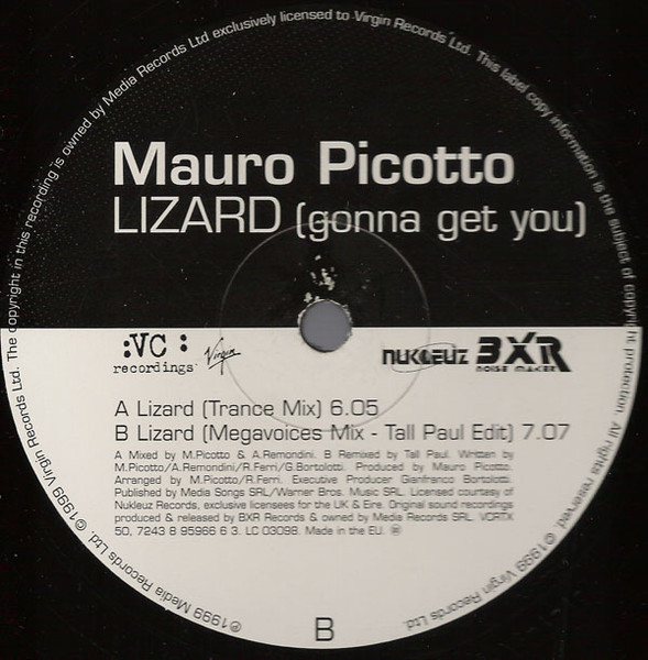 Mauro Picotto - Lizard (Gonna Get You) | VC Recordings (VCRTX 50) - 2