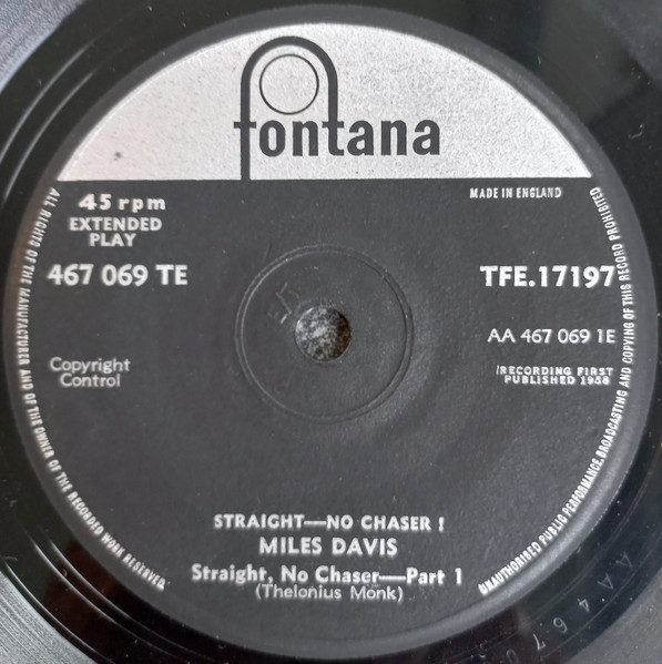 Miles Davis - Straight-No Chaser! | Fontana (TFE 17197) - 3
