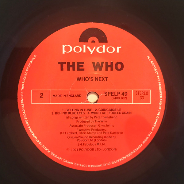 The Who - Who's Next | Polydor (SPELP 49) - 4