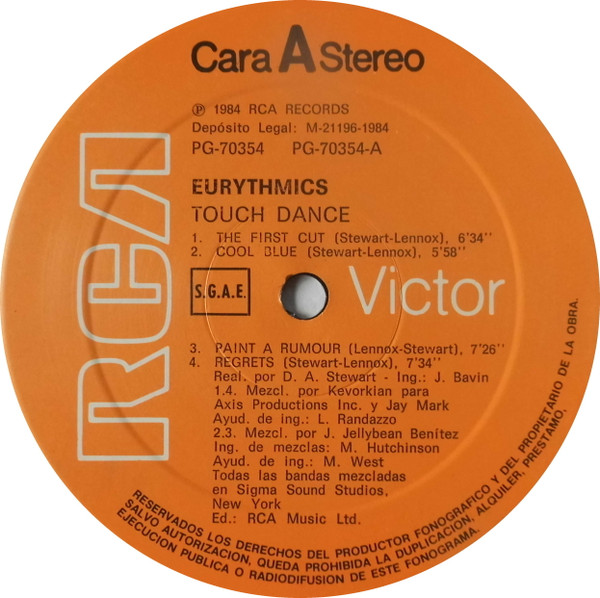 Eurythmics - Touch Dance | RCA (PG70354) - 4