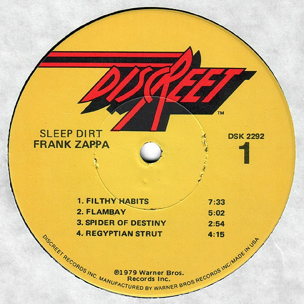 Frank Zappa - Sleep Dirt | Discreet (DSK 2292) - 3