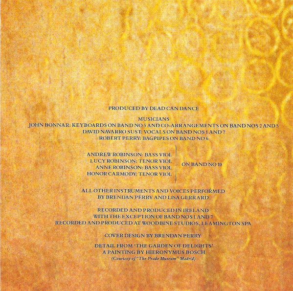 Dead Can Dance - Aion | 4AD (CAD 0007 CD) - 2
