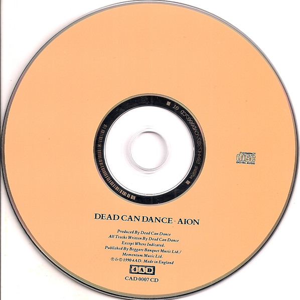 Dead Can Dance - Aion | 4AD (CAD 0007 CD) - 3