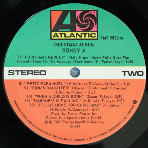 Boney M. - Christmas Album | Atlantic (XMS 5823) - 4