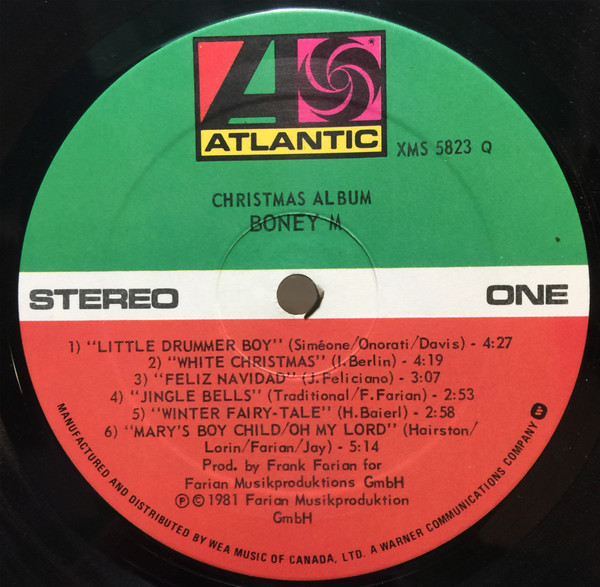 Boney M. - Christmas Album | Atlantic (XMS 5823) - 3