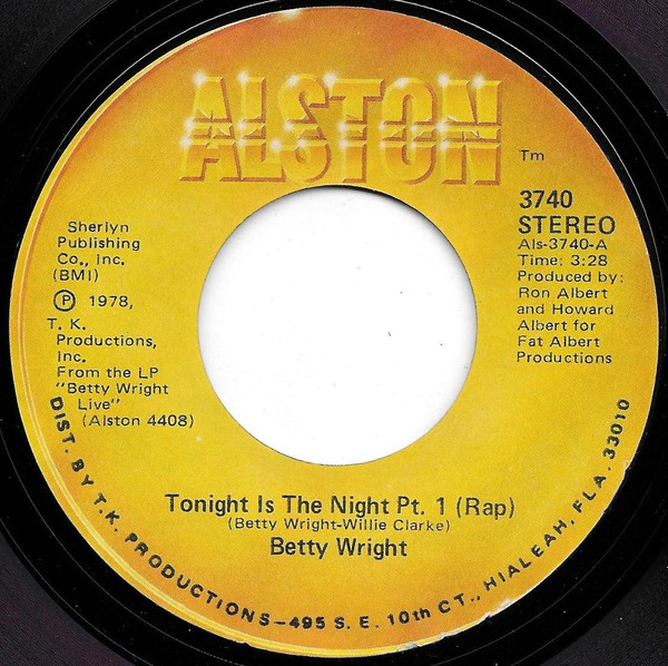 Betty Wright - Tonight Is The Night | Alston Records (3740) - main Betty Wright - Tonight Is The Night | Alston Records (3740) - main