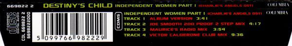 Destiny's Child - Independent Women Part I (Charlie's Angels OST) | Columbia (COL 669822 2) - 3 Destiny's Child - Independent Women Part I (Charlie's Angels OST) | Columbia (COL 669822 2) - 3