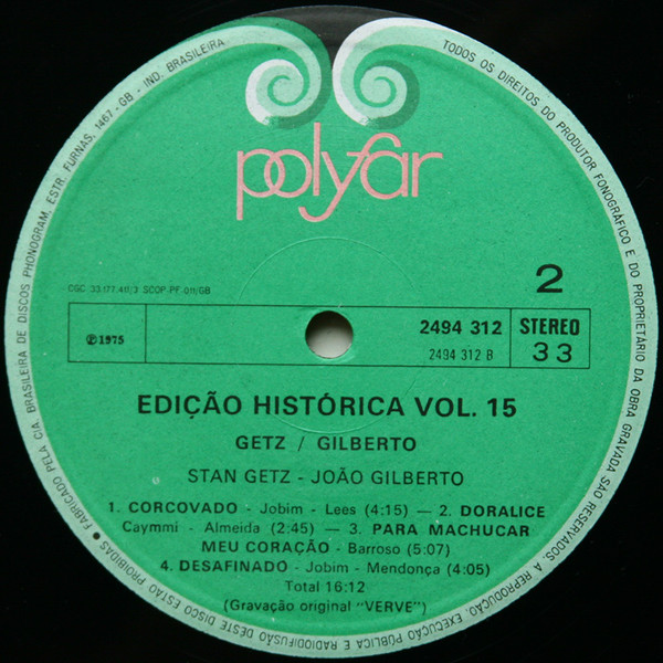 Stan Getz , João Gilberto - Getz / Gilberto | Polyfar (2494 312) - 4
