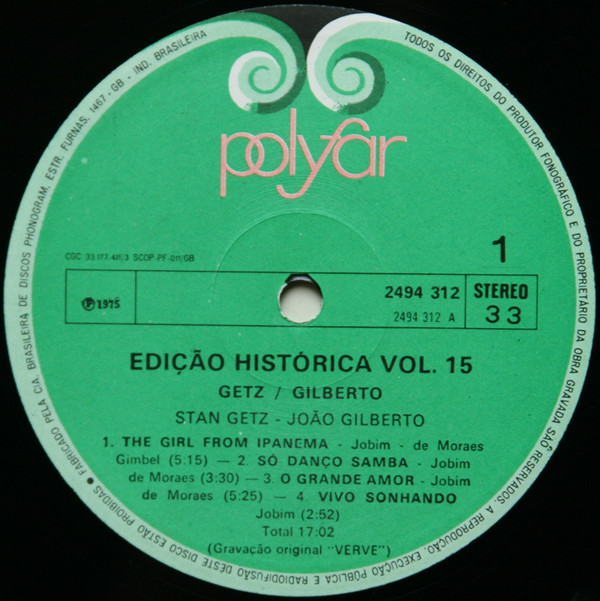 Stan Getz , João Gilberto - Getz / Gilberto | Polyfar (2494 312) - 3