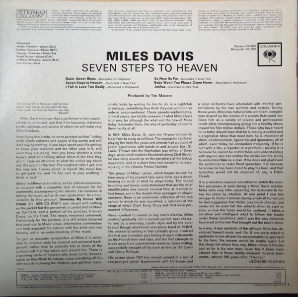 Miles Davis - Seven Steps To Heaven | Columbia (CS 8851) - 2 Miles Davis - Seven Steps To Heaven | Columbia (CS 8851) - 2