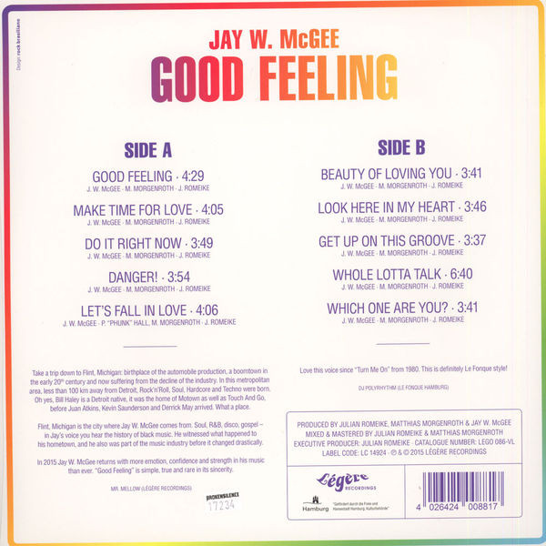 Jay W. McGee - Good Feeling | Légère Recordings (LEGO086-VL) - 2