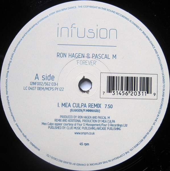 Ron Hagen & Pascal M. - Forever | Infusion (12INF002) - main Ron Hagen & Pascal M. - Forever | Infusion (12INF002) - main