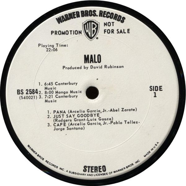 Malo - Malo | Warner Bros. Records (BS 2584) - 3