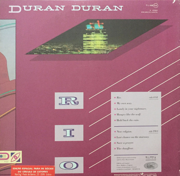 Duran Duran - Rio | EMI (CL 022) - 2 Duran Duran - Rio | EMI (CL 022) - 2
