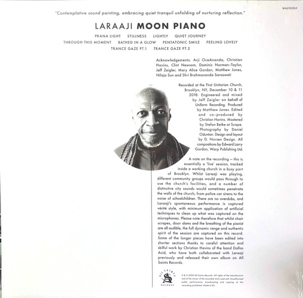 Laraaji - Moon Piano | All Saints Records (WAST059LP) - 2 Laraaji - Moon Piano | All Saints Records (WAST059LP) - 2