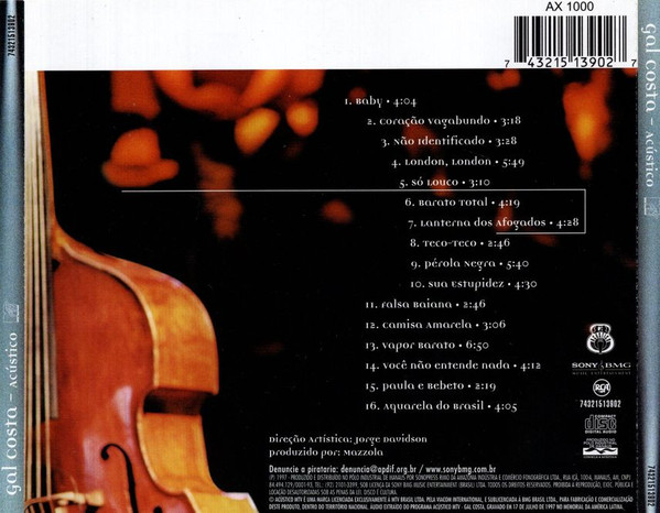 Gal Costa - Acústico MTV | Sony BMG Music Entertainment (74321513902) - 2
