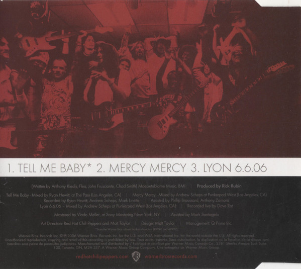 Red Hot Chili Peppers - Tell Me Baby | Warner Bros. Records (CDW 42956) - 3