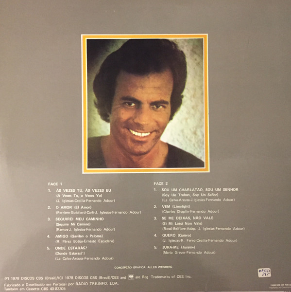 Julio Iglesias - Em Português | CBS (83305) - 2