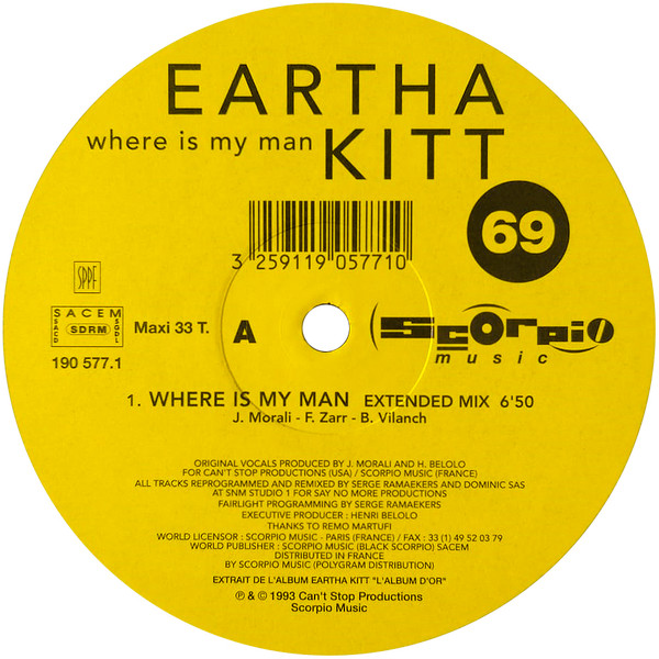 Eartha Kitt - Where Is My Man | Scorpio Music (190 577.1) - main