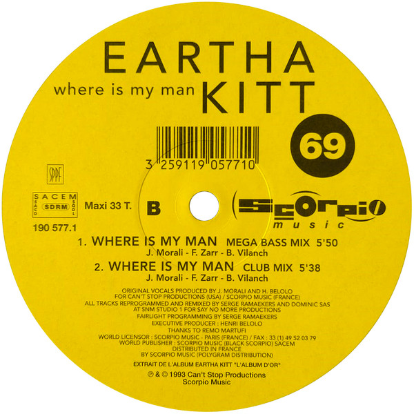 Eartha Kitt - Where Is My Man | Scorpio Music (190 577.1) - 2