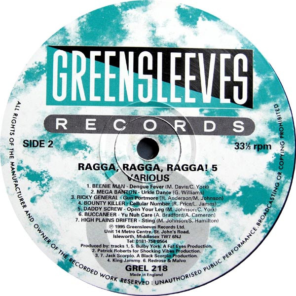 Various - Ragga Ragga Ragga! 5 | Greensleeves Records (GREL 218) - 4 Various - Ragga Ragga Ragga! 5 | Greensleeves Records (GREL 218) - 4