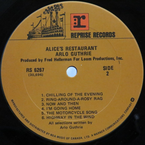Arlo Guthrie - Alice's Restaurant [Vinyl] | Reprise Records (RS-6267) - 4