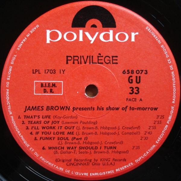 James Brown - James Brown Presents His Show Of Tomorrow | Polydor (658 073) - 3