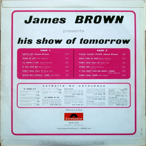 James Brown - James Brown Presents His Show Of Tomorrow | Polydor (658 073) - 2