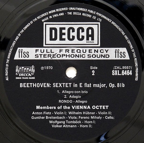 Quintet In C Major (Op. 29) / Sextet In E Flat Major (Op. 81 b)