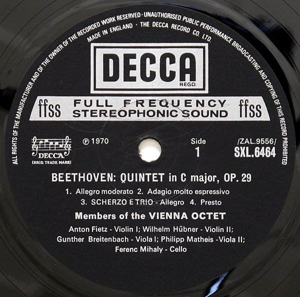 Quintet In C Major (Op. 29) / Sextet In E Flat Major (Op. 81 b)