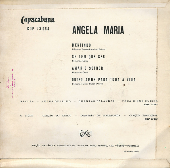 Ângela Maria - Mentindo | Copacabana (COP 73 064) - 2