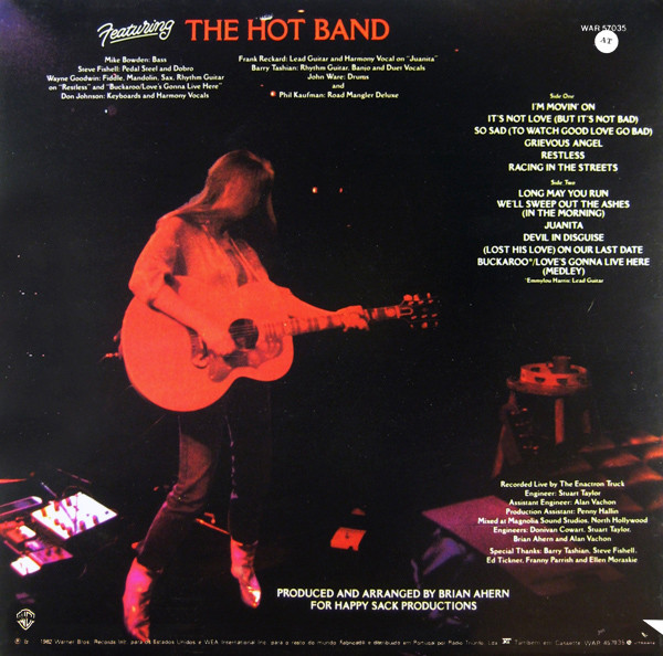 Emmylou Harris - Last Date | Warner Bros. Records (WAR 57035) - 2