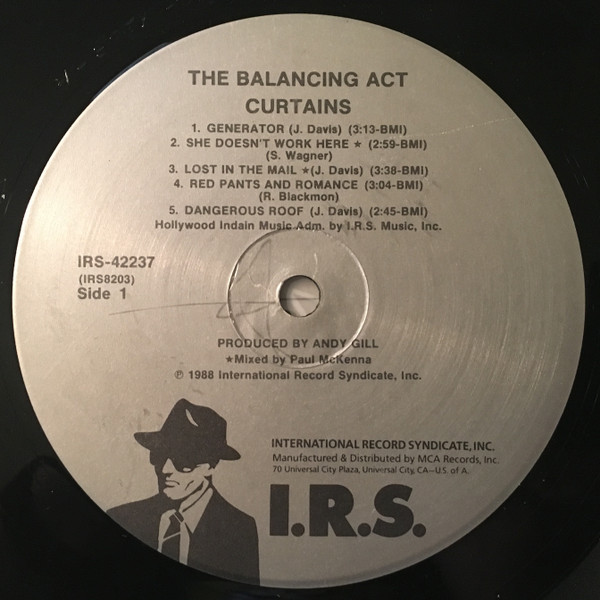 The Balancing Act - Curtains | I.R.S. Records (IRS-42237) - 3
