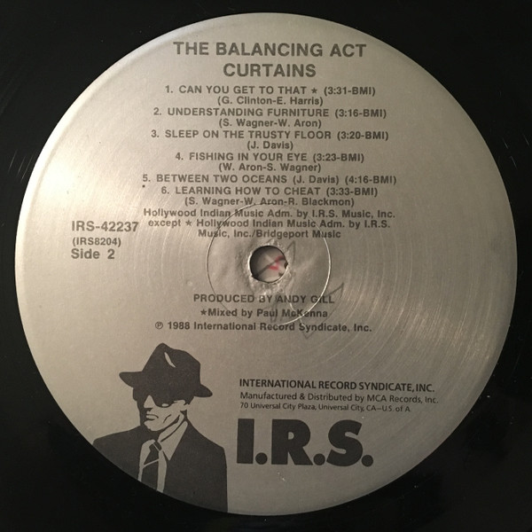 The Balancing Act - Curtains | I.R.S. Records (IRS-42237) - 4