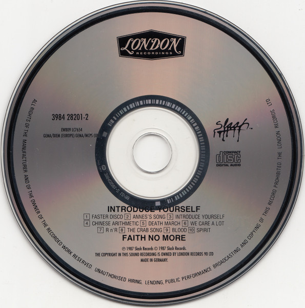 Faith No More - Introduce Yourself | London Records (3984 28201-2) - 3