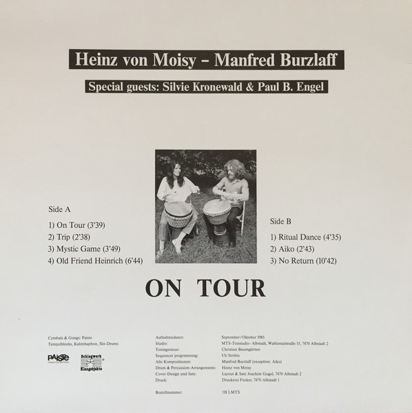 Heinz von Moisy — Manfred Burzlaff - On Tour | Not On Label (Heinz von Moisy Self-released) (MTS 118 L) - 2