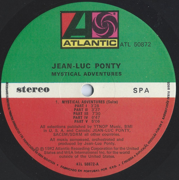 Jean-Luc Ponty - Mystical Adventures | Atlantic (ATL 50872) - 4