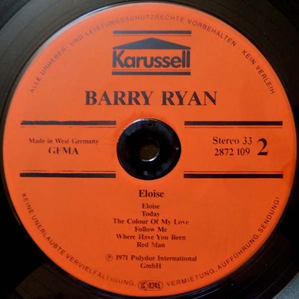 Barry Ryan - Eloise | Karussell (2872 109) - 4 Barry Ryan - Eloise | Karussell (2872 109) - 4