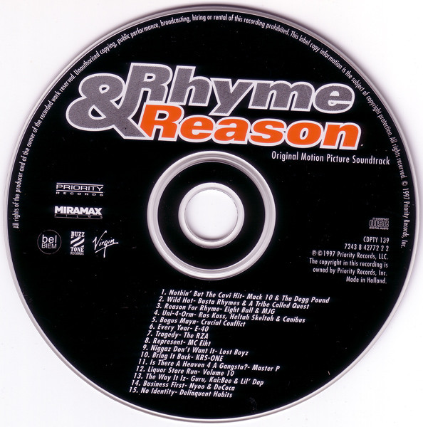 Various - Rhyme & Reason - Original Motion Picture Soundtrack | Priority Records (7243 8 42772 2 2) - 3 Various - Rhyme & Reason - Original Motion Picture Soundtrack | Priority Records (7243 8 42772 2 2) - 3